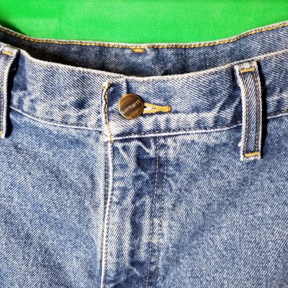 Carhartt Jeans Mens 50X30 Flannel Lined Relaxed Fit Straight B172 Work Outdoor - Picture 3 of 7